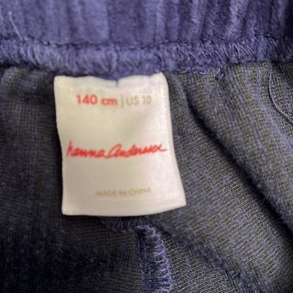 Hanna Andersson  blue corduroy pants size 10 US EUC
